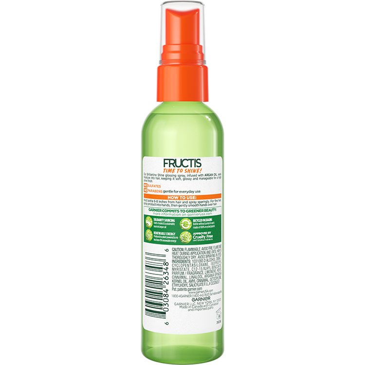Back view of Brilliantine Shine Glossy Spray.